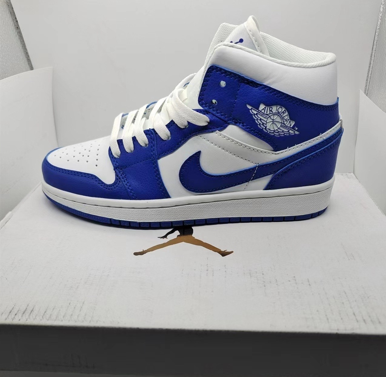 Women's Running Weapon Air Jordan 1 Blue/White Shoes 0213 Women's Running Weapon Air Jordan 1 Blue/White Shoes 0213